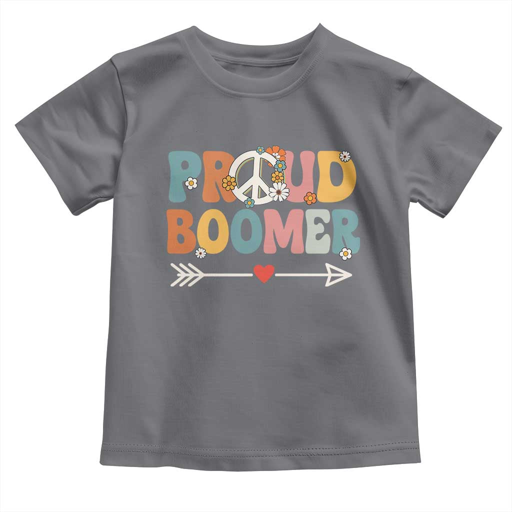 Proud Boomer Toddler T Shirt Boomers Generation Peace Sign Hippie 50s 60s - Wonder Print Shop