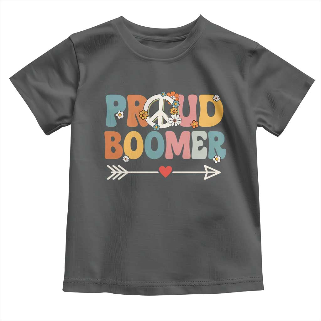 Proud Boomer Toddler T Shirt Boomers Generation Peace Sign Hippie 50s 60s - Wonder Print Shop