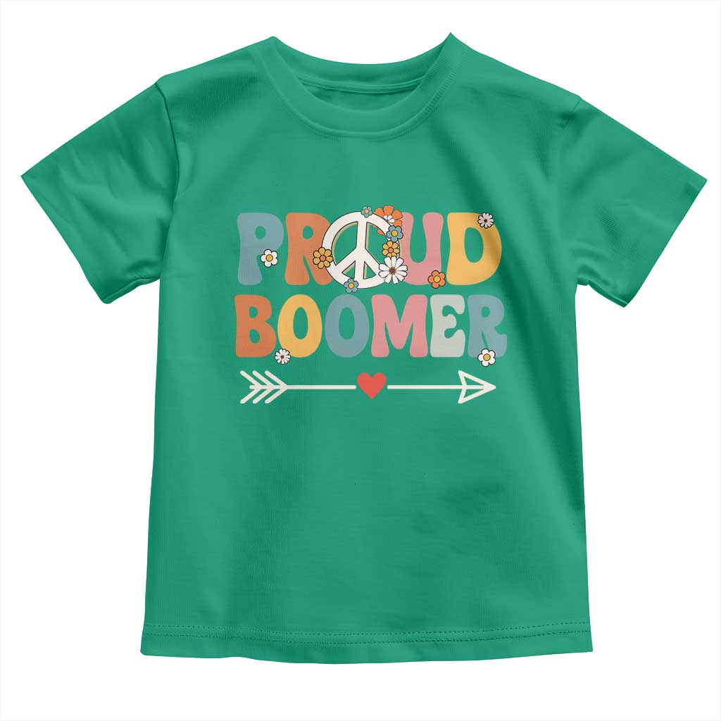 Proud Boomer Toddler T Shirt Boomers Generation Peace Sign Hippie 50s 60s - Wonder Print Shop