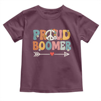 Proud Boomer Toddler T Shirt Boomers Generation Peace Sign Hippie 50s 60s - Wonder Print Shop