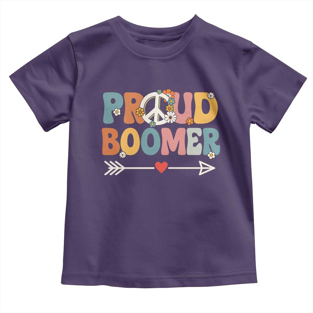 Proud Boomer Toddler T Shirt Boomers Generation Peace Sign Hippie 50s 60s - Wonder Print Shop