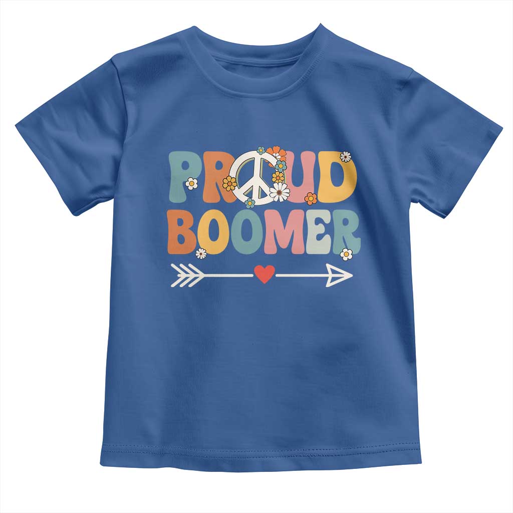 Proud Boomer Toddler T Shirt Boomers Generation Peace Sign Hippie 50s 60s - Wonder Print Shop