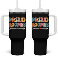 Proud Boomer Tumbler With Handle Boomers Generation Peace Sign Hippie 50s 60s - Wonder Print Shop