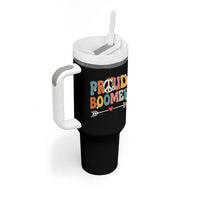 Proud Boomer Tumbler With Handle Boomers Generation Peace Sign Hippie 50s 60s - Wonder Print Shop