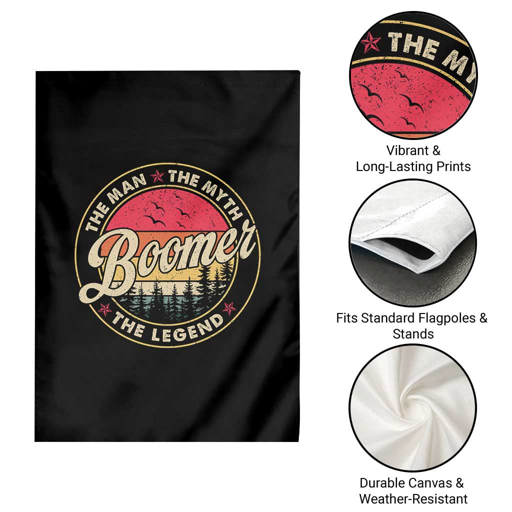 Boomers Generation Garden Flag The Man The Myth The Legend - Wonder Print Shop