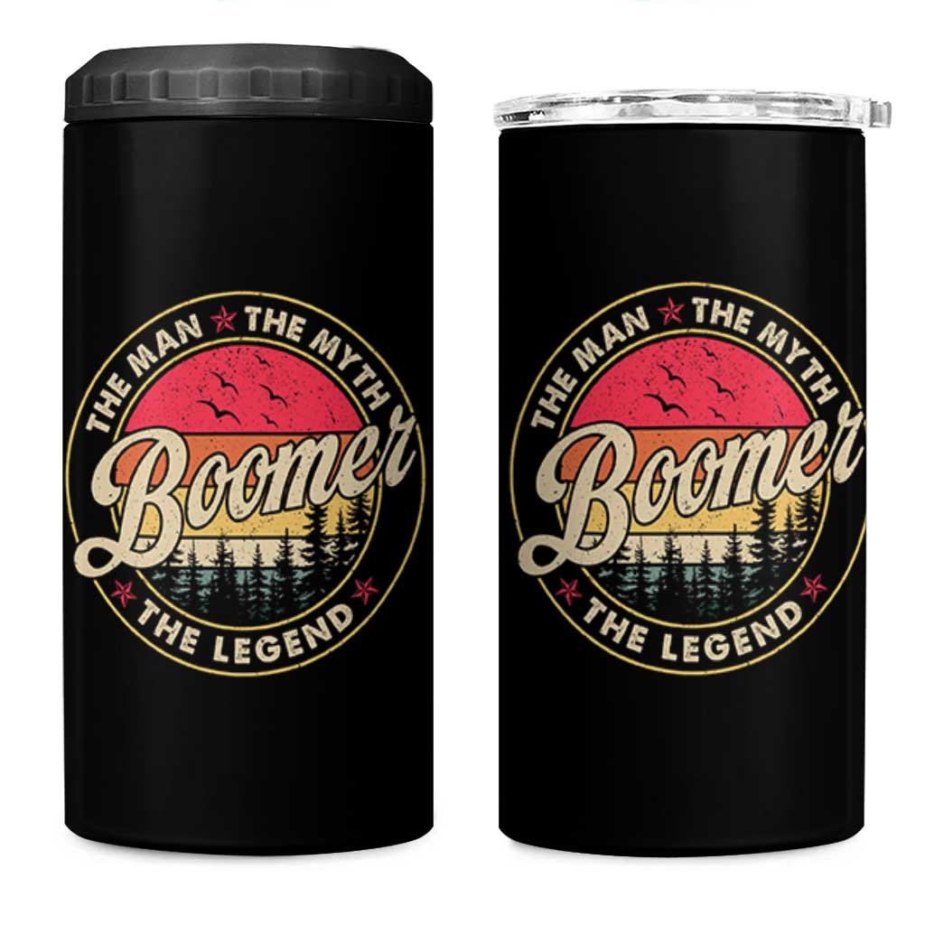 Boomers Generation 4 in 1 Can Cooler Tumbler The Man The Myth The Legend - Wonder Print Shop