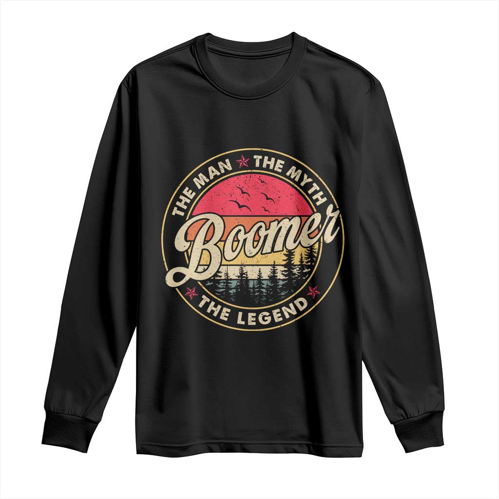 Boomers Generation Long Sleeve Shirt The Man The Myth The Legend - Wonder Print Shop