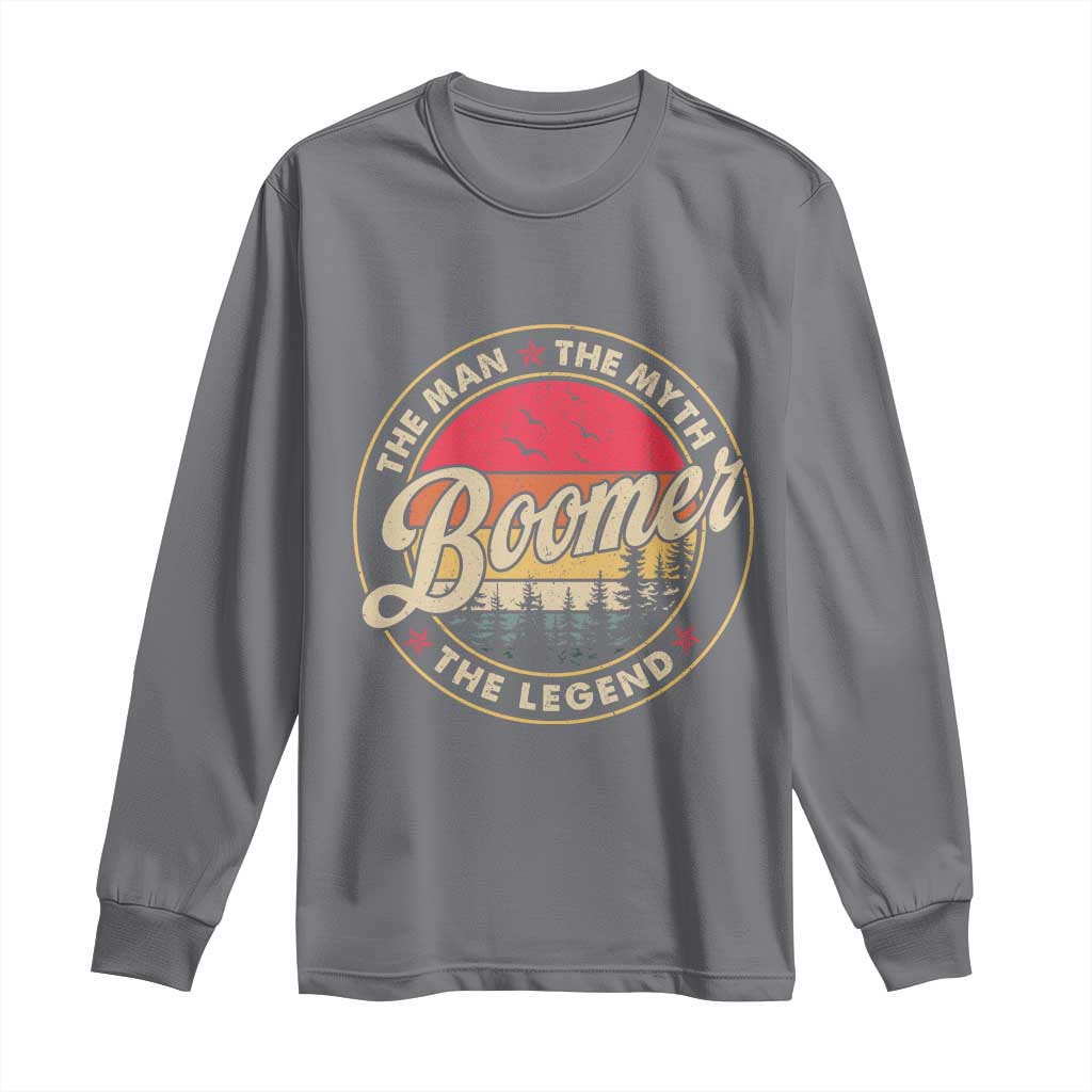 Boomers Generation Long Sleeve Shirt The Man The Myth The Legend - Wonder Print Shop