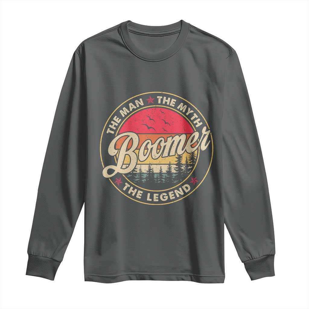 Boomers Generation Long Sleeve Shirt The Man The Myth The Legend - Wonder Print Shop