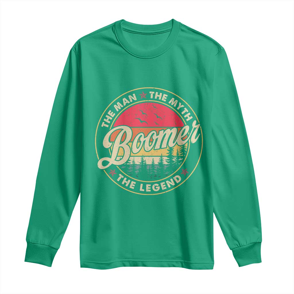 Boomers Generation Long Sleeve Shirt The Man The Myth The Legend - Wonder Print Shop