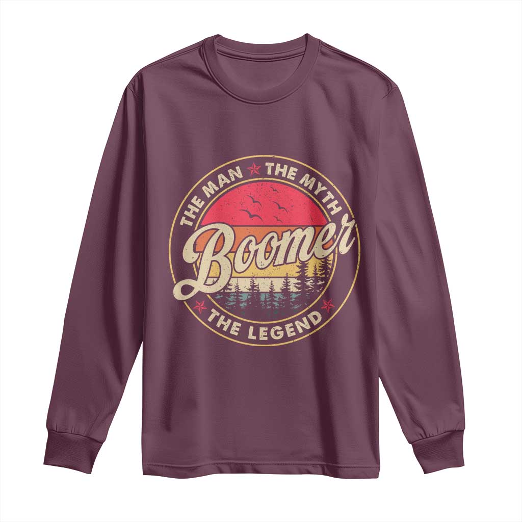 Boomers Generation Long Sleeve Shirt The Man The Myth The Legend - Wonder Print Shop