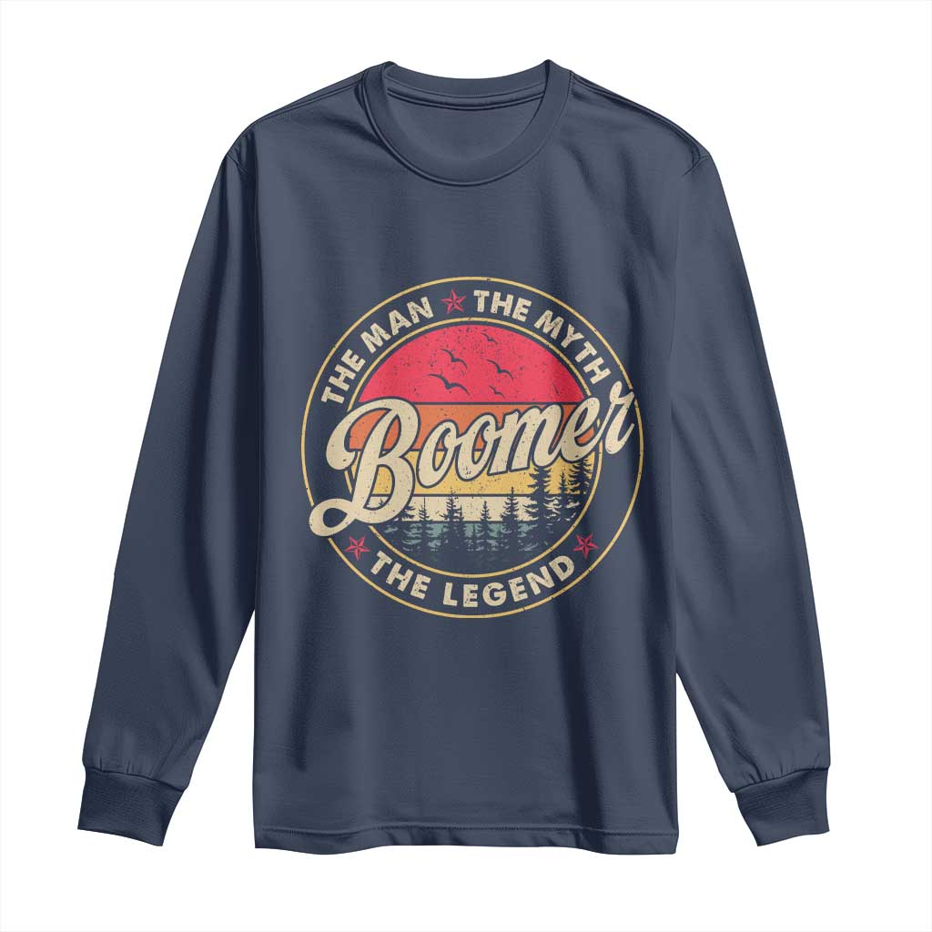 Boomers Generation Long Sleeve Shirt The Man The Myth The Legend - Wonder Print Shop
