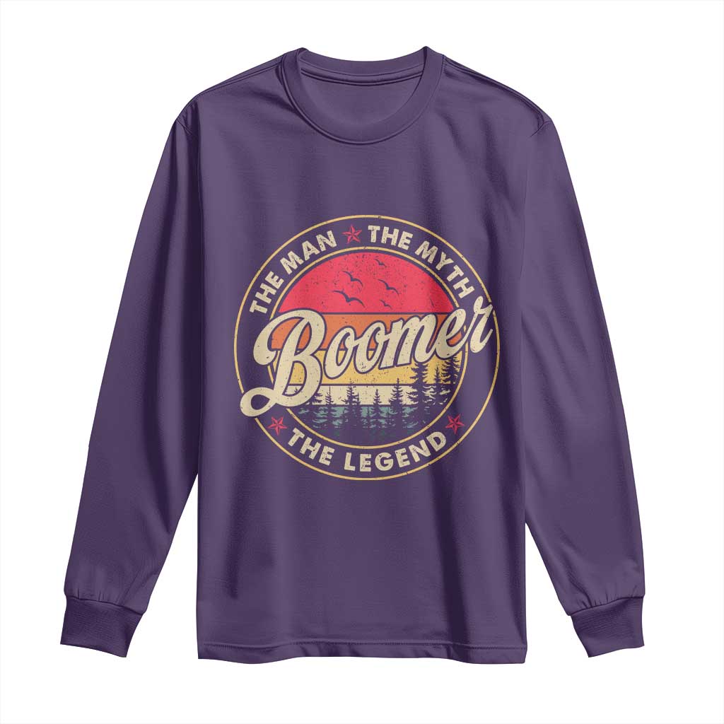 Boomers Generation Long Sleeve Shirt The Man The Myth The Legend - Wonder Print Shop