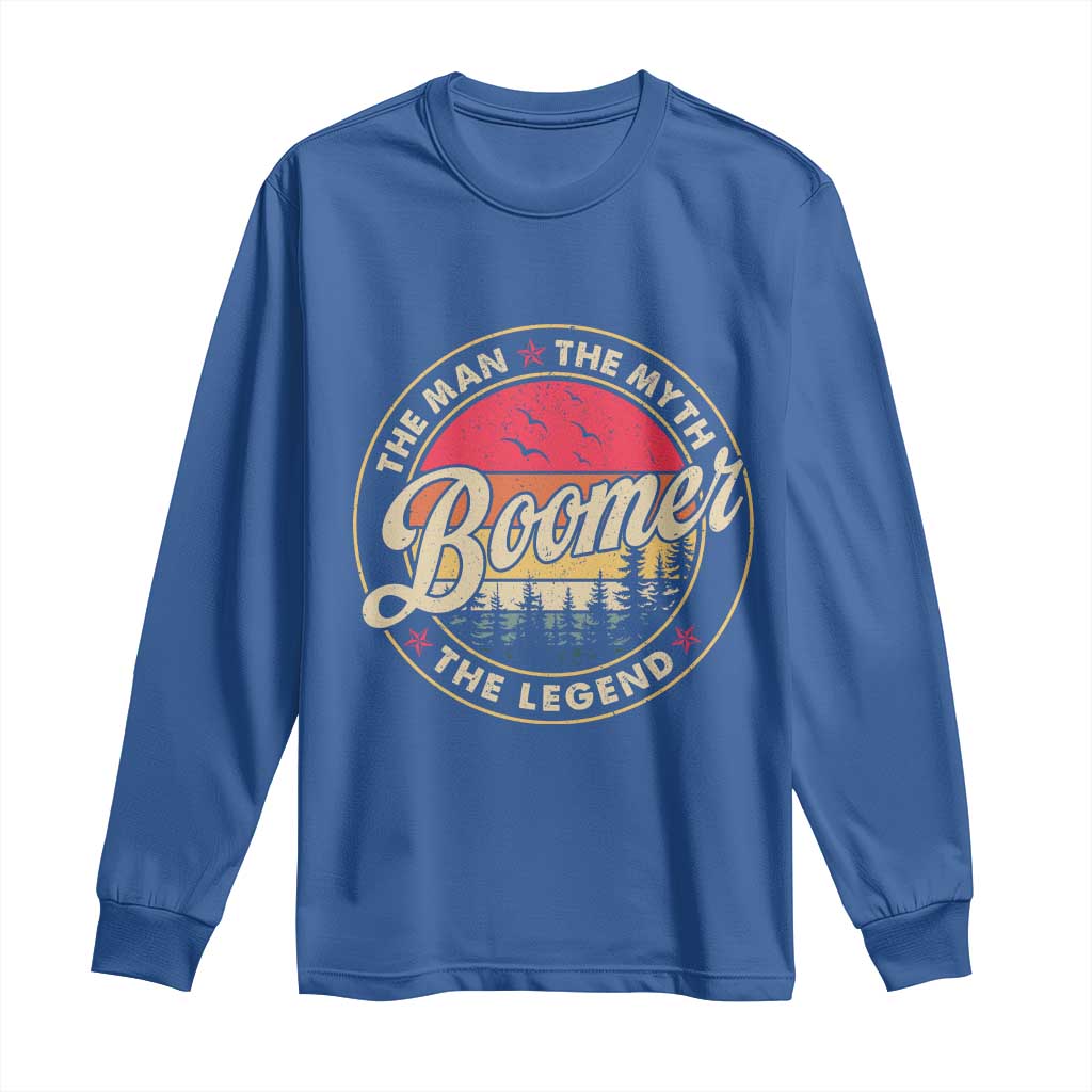Boomers Generation Long Sleeve Shirt The Man The Myth The Legend - Wonder Print Shop