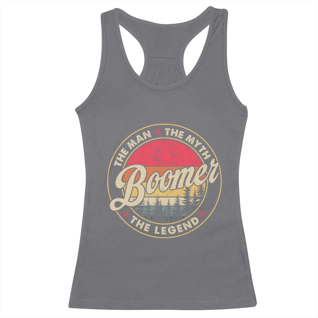 Boomers Generation Racerback Tank Top The Man The Myth The Legend - Wonder Print Shop