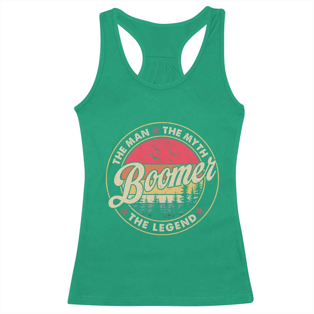 Boomers Generation Racerback Tank Top The Man The Myth The Legend - Wonder Print Shop