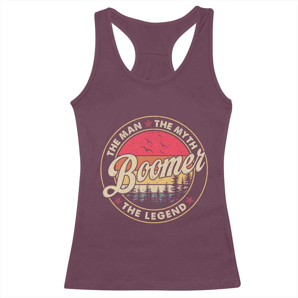 Boomers Generation Racerback Tank Top The Man The Myth The Legend - Wonder Print Shop