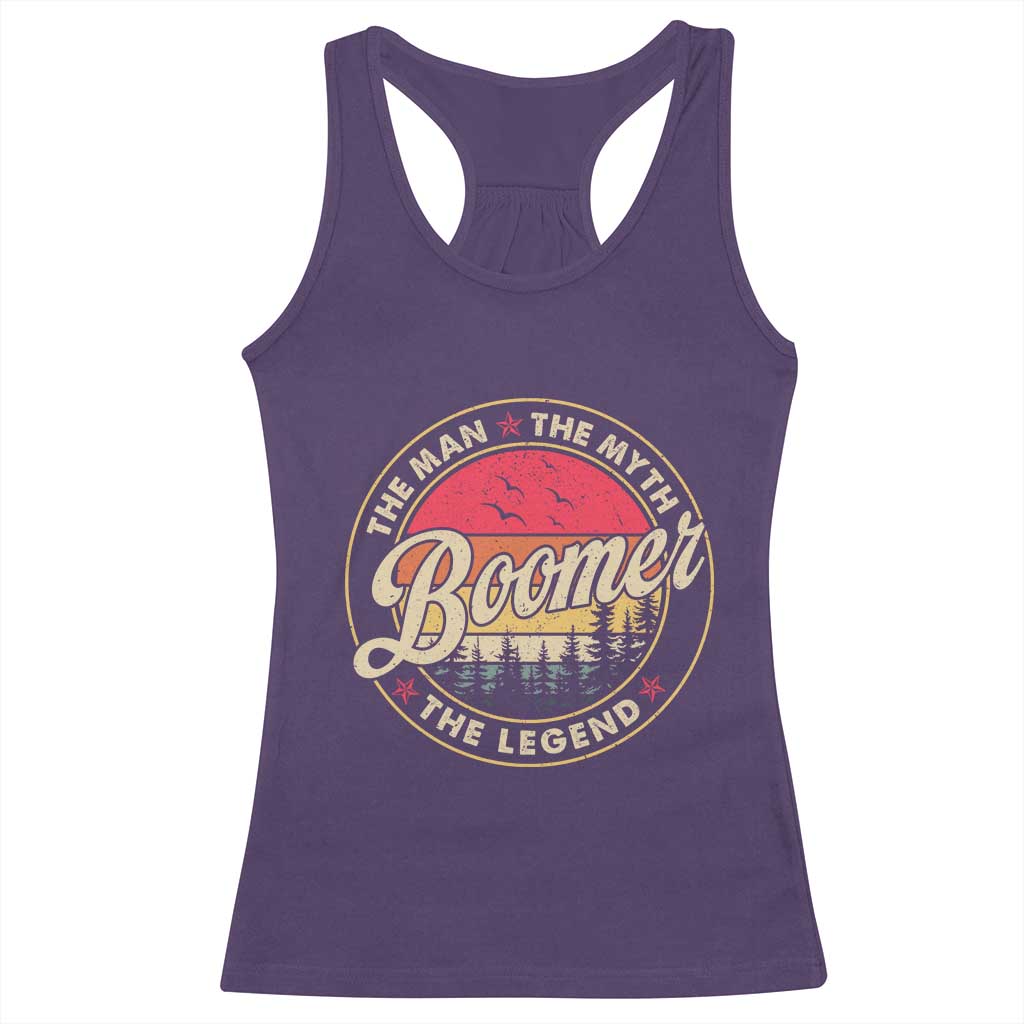 Boomers Generation Racerback Tank Top The Man The Myth The Legend - Wonder Print Shop