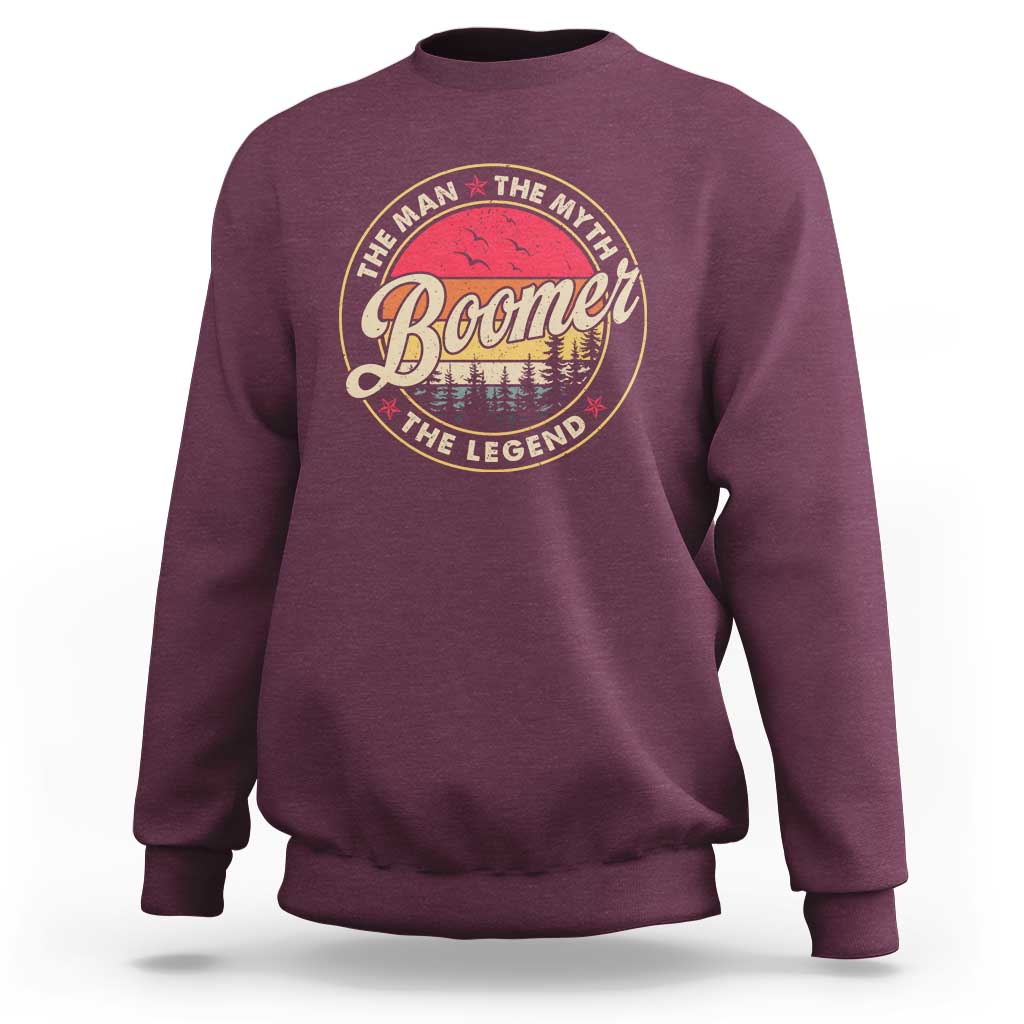 Boomers Generation Sweatshirt The Man The Myth The Legend - Wonder Print Shop