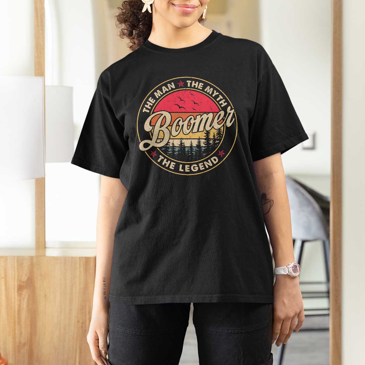 Boomers Generation T Shirt For Women The Man The Myth The Legend - Wonder Print Shop