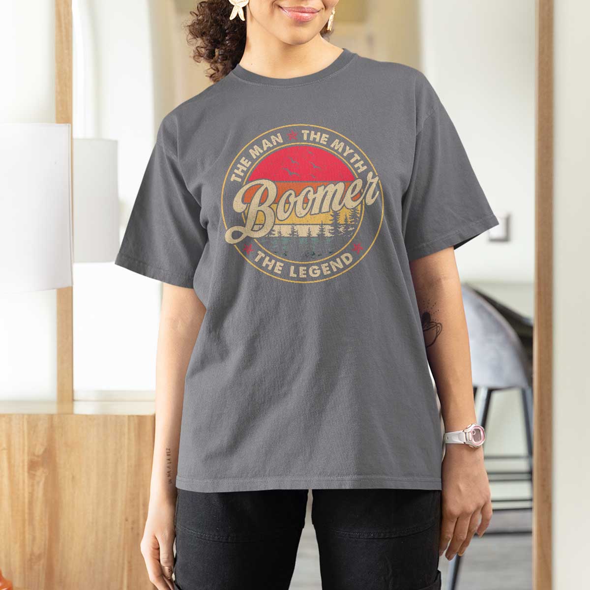 Boomers Generation T Shirt For Women The Man The Myth The Legend - Wonder Print Shop