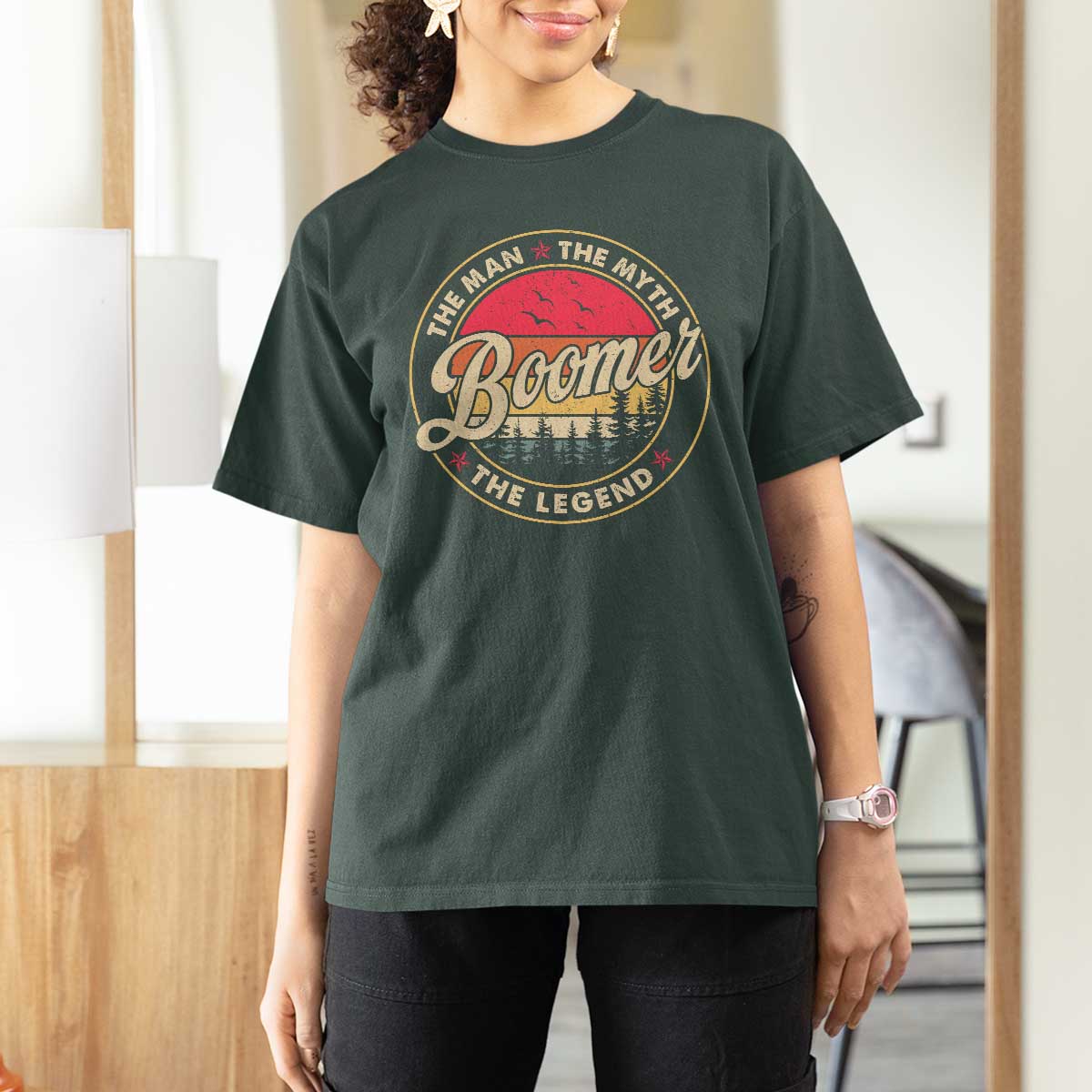 Boomers Generation T Shirt For Women The Man The Myth The Legend - Wonder Print Shop