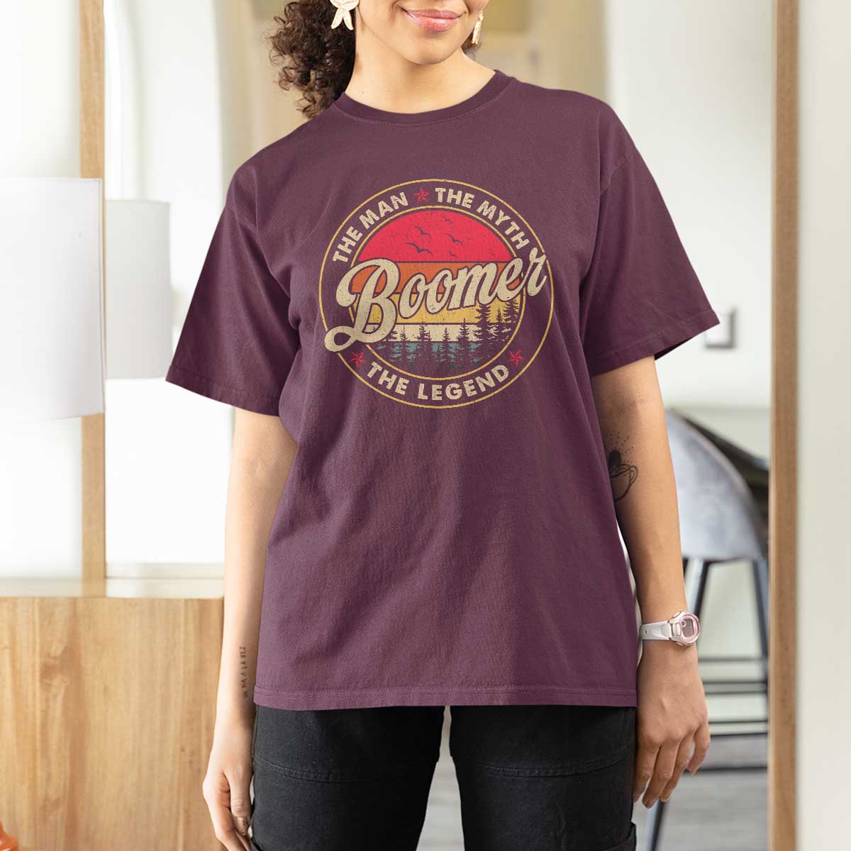 Boomers Generation T Shirt For Women The Man The Myth The Legend - Wonder Print Shop