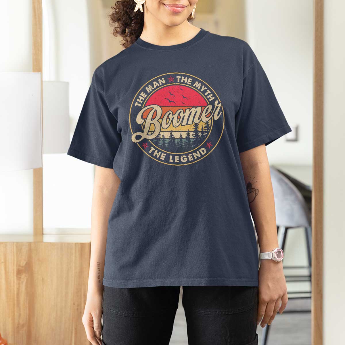 Boomers Generation T Shirt For Women The Man The Myth The Legend - Wonder Print Shop