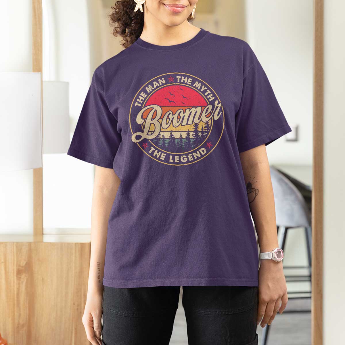 Boomers Generation T Shirt For Women The Man The Myth The Legend - Wonder Print Shop