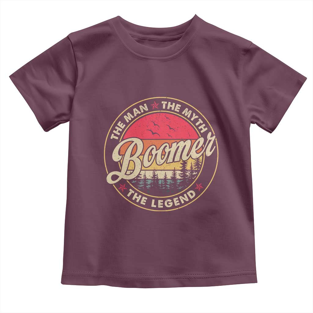 Boomers Generation Toddler T Shirt The Man The Myth The Legend - Wonder Print Shop