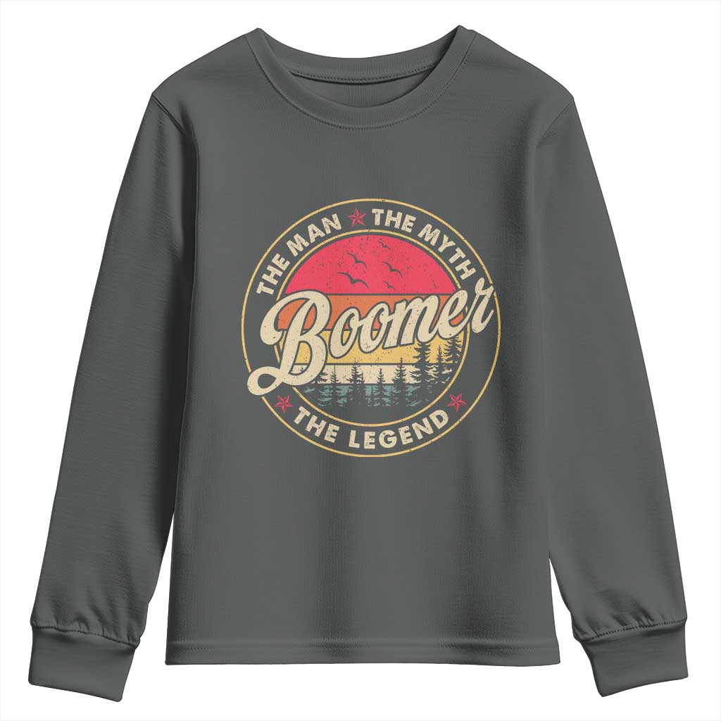 Boomers Generation Youth Sweatshirt The Man The Myth The Legend - Wonder Print Shop