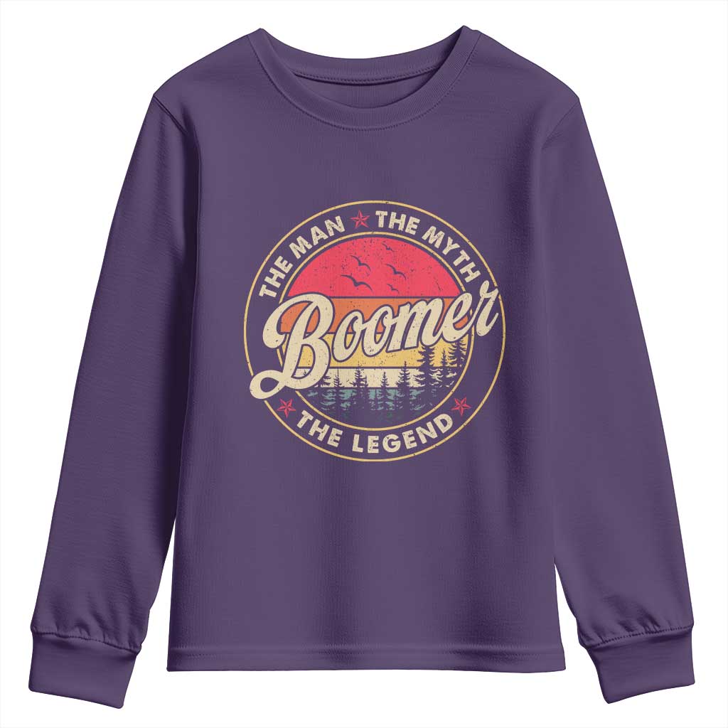 Boomers Generation Youth Sweatshirt The Man The Myth The Legend - Wonder Print Shop