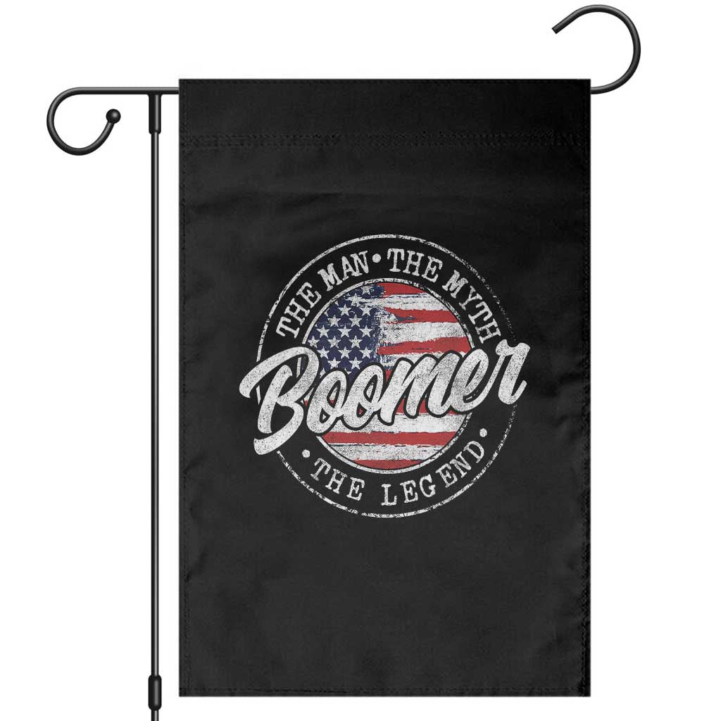Boomers Generation Garden Flag Vintage The Man The Myth The Legend American Flag - Wonder Print Shop