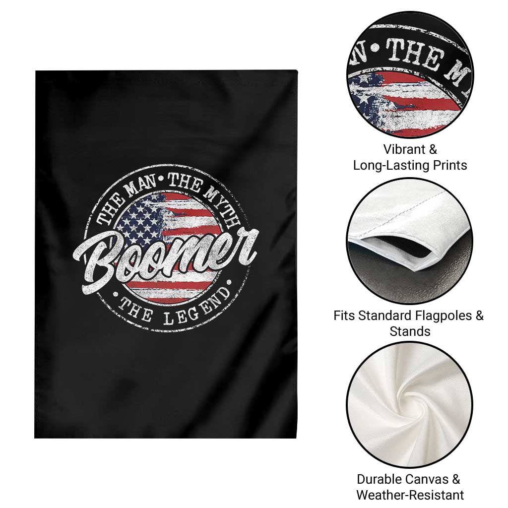 Boomers Generation Garden Flag Vintage The Man The Myth The Legend American Flag - Wonder Print Shop