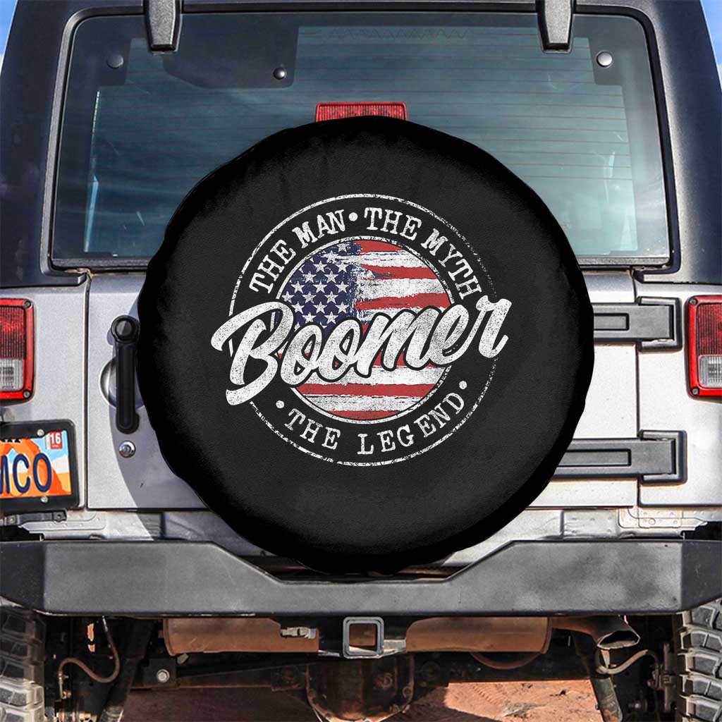 Boomers Generation Spare Tire Cover Vintage The Man The Myth The Legend American Flag - Wonder Print Shop