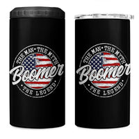 Boomers Generation 4 in 1 Can Cooler Tumbler Vintage The Man The Myth The Legend American Flag - Wonder Print Shop