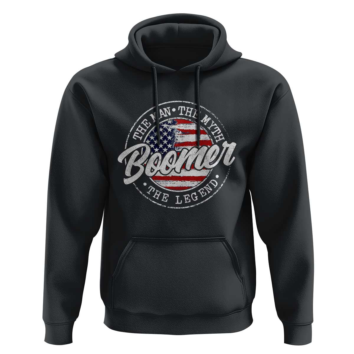 Boomers Generation Hoodie Vintage The Man The Myth The Legend American Flag - Wonder Print Shop