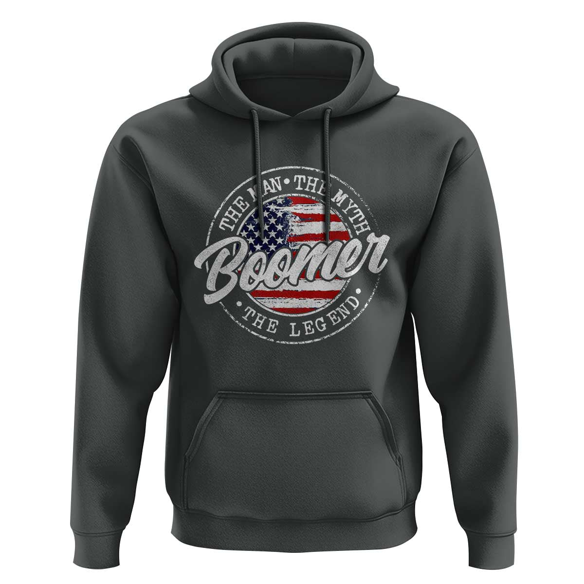 Boomers Generation Hoodie Vintage The Man The Myth The Legend American Flag - Wonder Print Shop