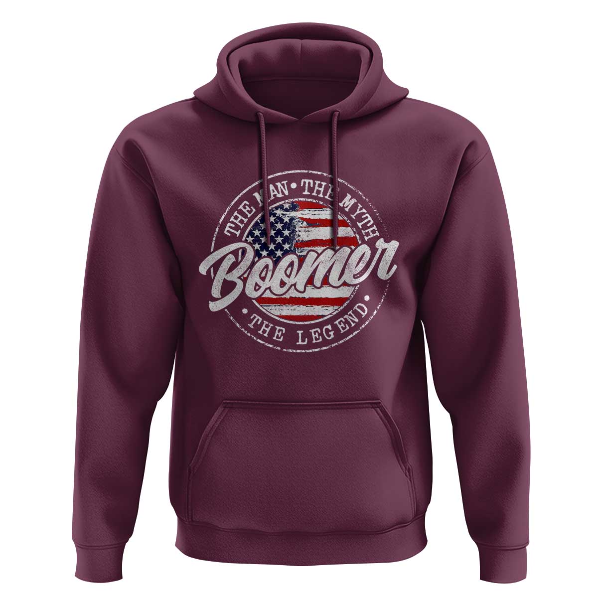 Boomers Generation Hoodie Vintage The Man The Myth The Legend American Flag - Wonder Print Shop