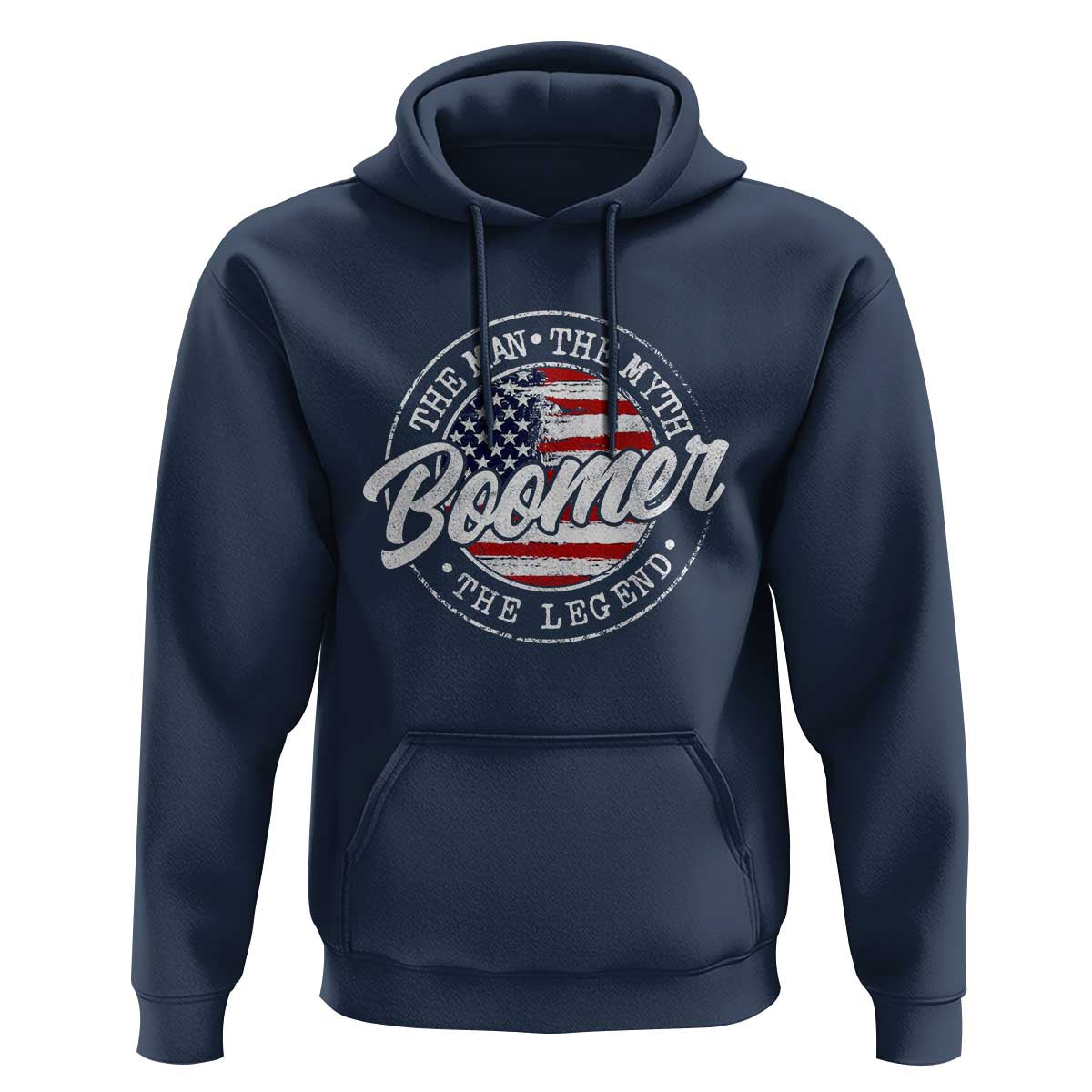 Boomers Generation Hoodie Vintage The Man The Myth The Legend American Flag - Wonder Print Shop
