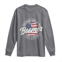 Boomers Generation Long Sleeve Shirt Vintage The Man The Myth The Legend American Flag - Wonder Print Shop