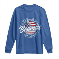 Boomers Generation Long Sleeve Shirt Vintage The Man The Myth The Legend American Flag - Wonder Print Shop