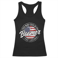 Boomers Generation Racerback Tank Top Vintage The Man The Myth The Legend American Flag - Wonder Print Shop