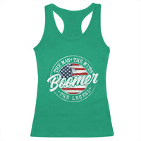 Boomers Generation Racerback Tank Top Vintage The Man The Myth The Legend American Flag - Wonder Print Shop