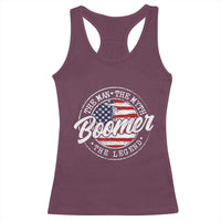 Boomers Generation Racerback Tank Top Vintage The Man The Myth The Legend American Flag - Wonder Print Shop