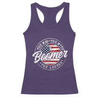 Boomers Generation Racerback Tank Top Vintage The Man The Myth The Legend American Flag - Wonder Print Shop