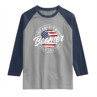 Boomers Generation Raglan Shirt Vintage The Man The Myth The Legend American Flag - Wonder Print Shop