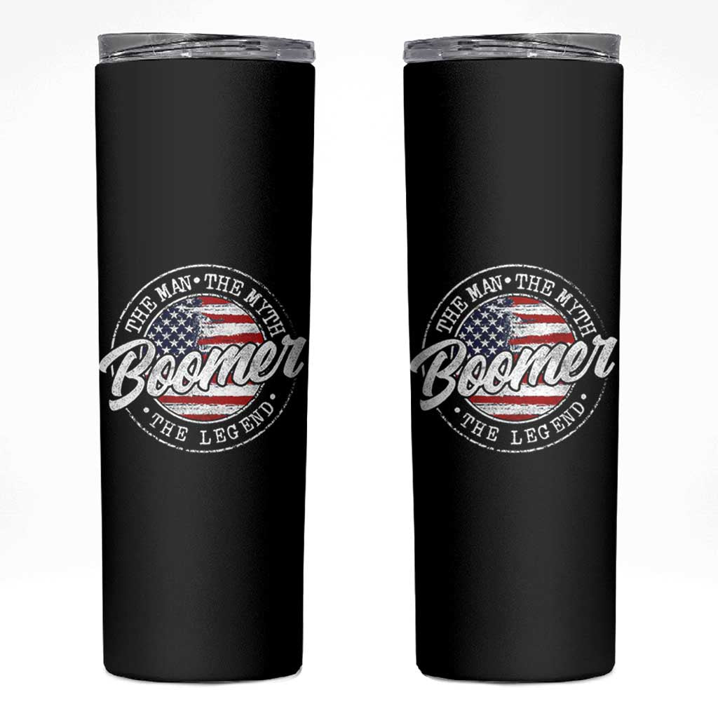 Boomers Generation Skinny Tumbler Vintage The Man The Myth The Legend American Flag - Wonder Print Shop