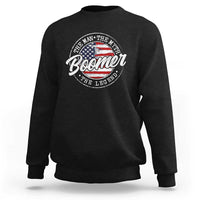 Boomers Generation Sweatshirt Vintage The Man The Myth The Legend American Flag - Wonder Print Shop