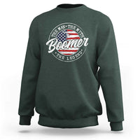 Boomers Generation Sweatshirt Vintage The Man The Myth The Legend American Flag - Wonder Print Shop